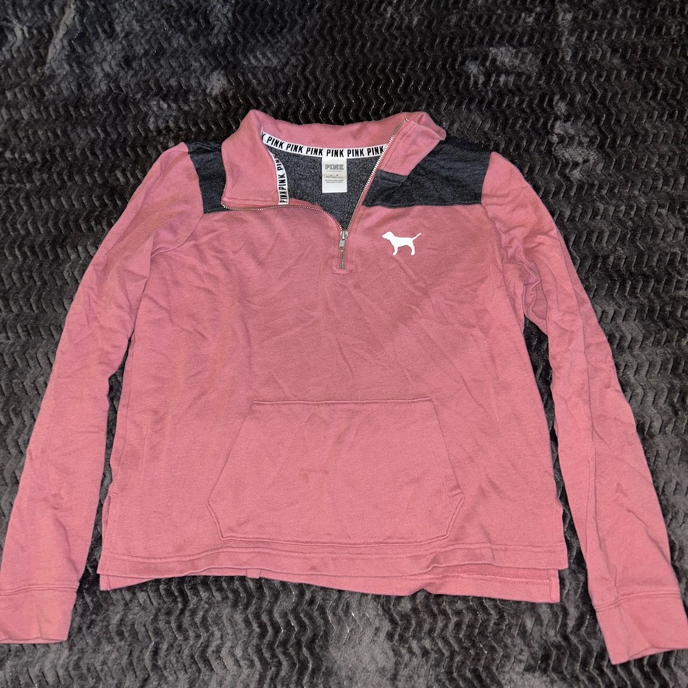 PINK quarter zip up sweatshirt
